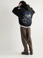 Enfants Riches Déprimés - Printed Loopback Cotton-Jersey Zip-Up Hoodie - Black