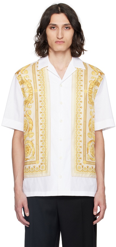 Photo: Versace White & Gold Barocco Shirt