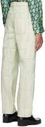 Botter Green Cracked Leather Pants
