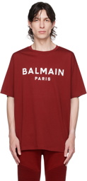 Balmain Red Printed T-Shirt