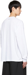 sacai White Embroidered Long Sleeve T-Shirt