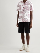 Sacai - Camp-Collar Bandana-Print Cotton-Canvas Shirt - White