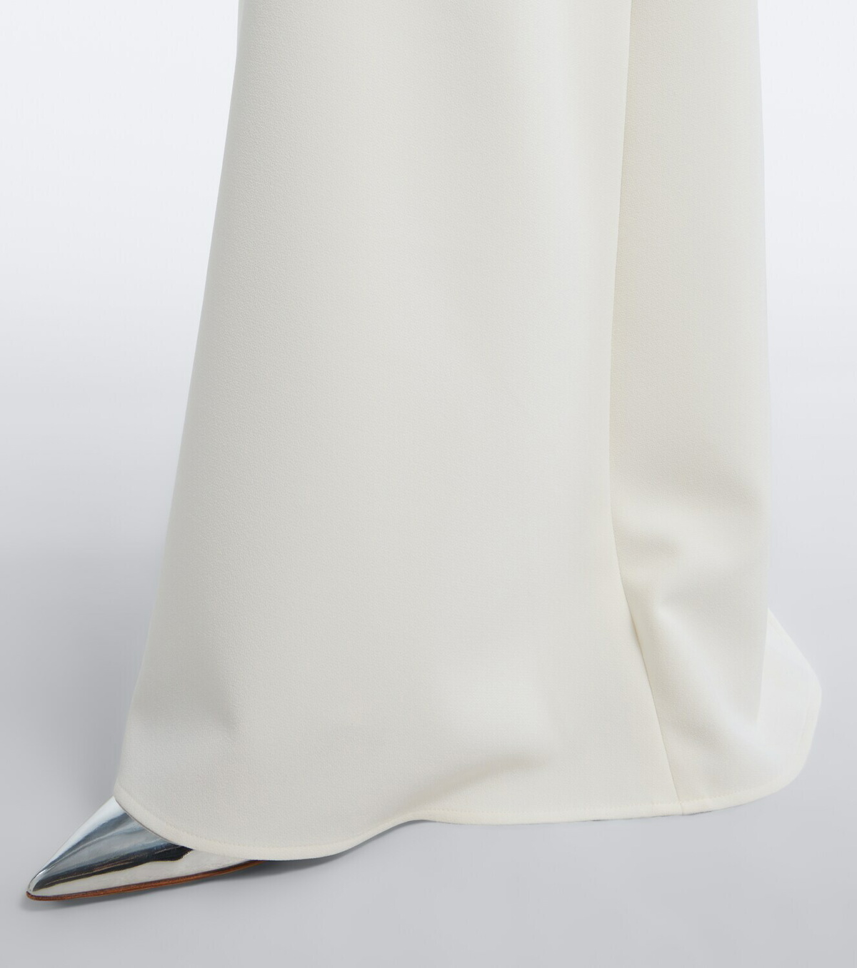 Safiyaa Belisa belted ruffled crêpe gown