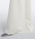 Safiyaa Belisa belted ruffled crêpe gown