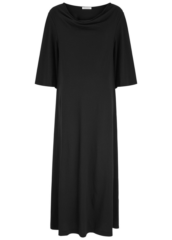Photo: BY Malene Birger Yalia Draped Cotton Maxi Dress Black