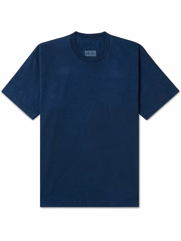 Photo: Blue Blue Japan - Indigo-Dyed Cotton-Jersey T-Shirt - Blue