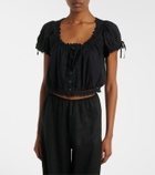 Dôen Nera embroidered cotton top