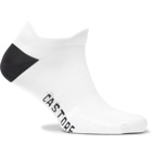 CASTORE - Cortez Logo-Intarsia Stretch-Jersey Socks - White