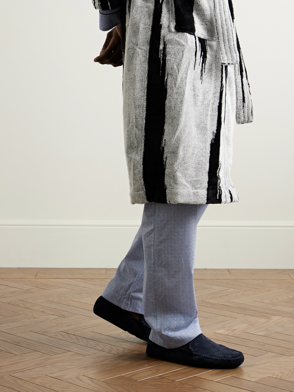 Thom Sweeney - Cashmere-Lined Suede Slippers - Blue