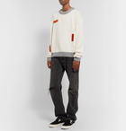 Heron Preston - Logo-Appliquéd Contrast-Tipped Cotton Sweater - White