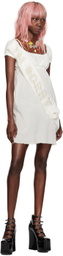 I'm Sorry by Petra Collins SSENSE Exclusive White Mimi Wade Edition Frayed Minidress