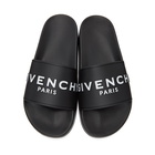 Givenchy Black Logo Flat Sandals