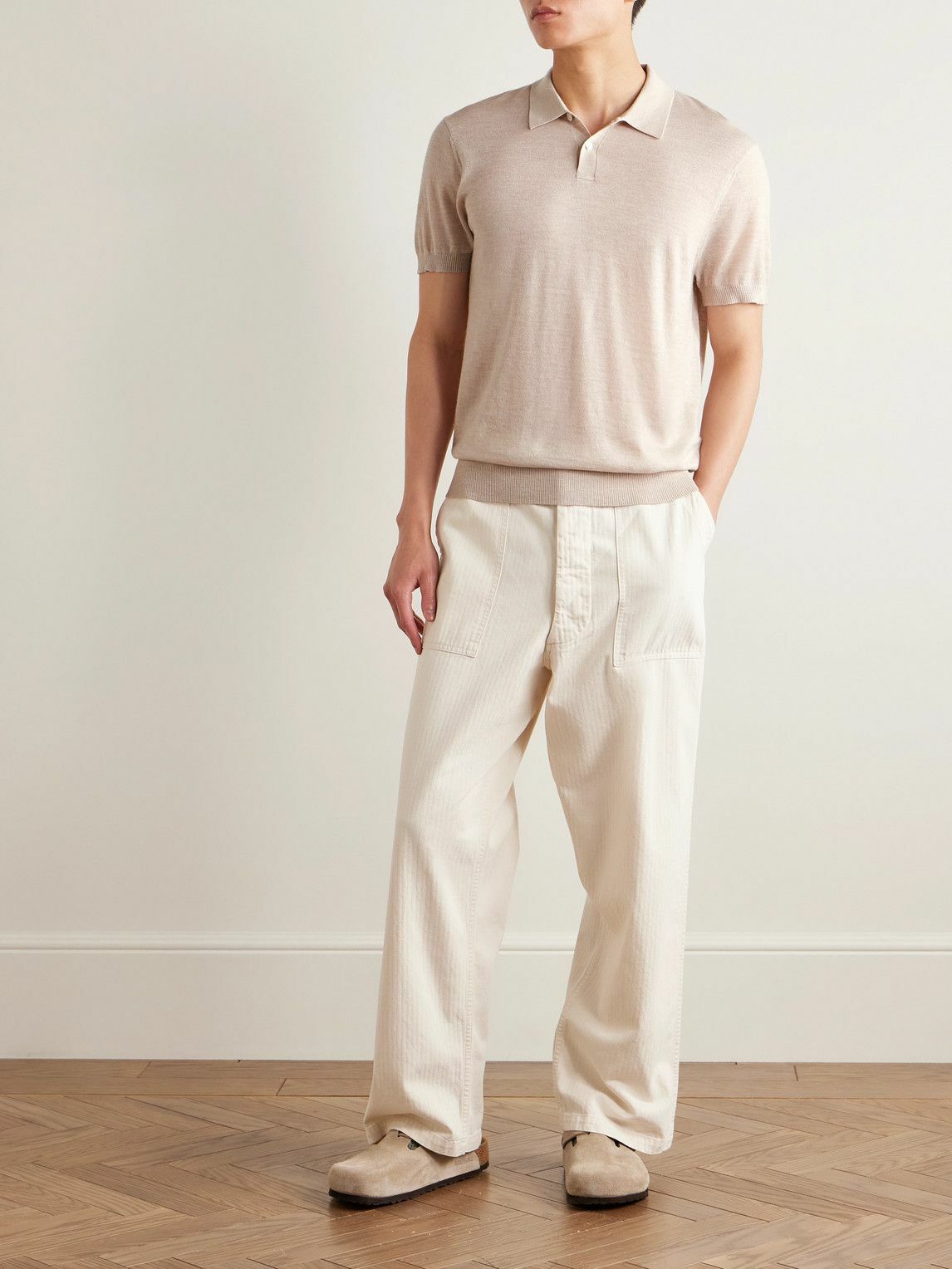 James Perse - Slim-Fit Cashmere Polo Shirt - Neutrals
