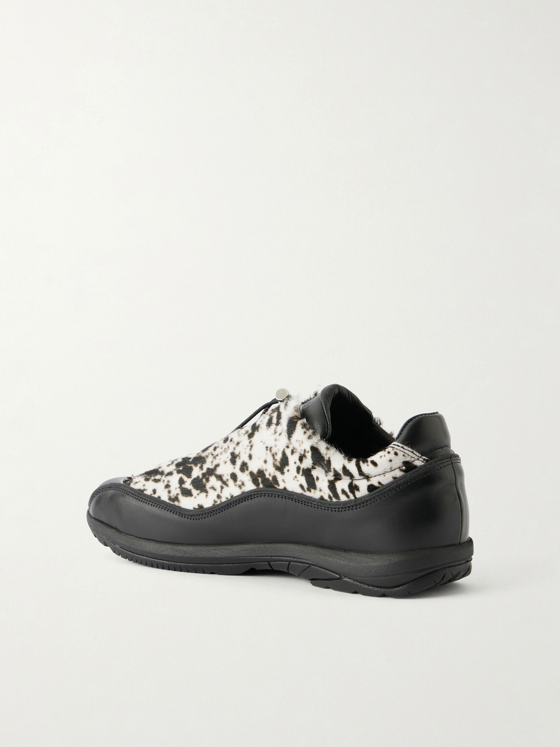 Diemme - Licata Leather-Trimmed Calf-Hair Sneakers - Black
