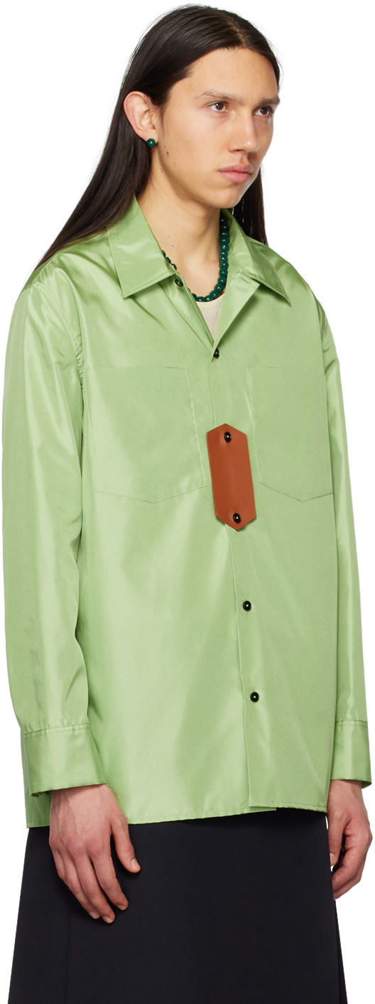Jil Sander Green Button Shirt