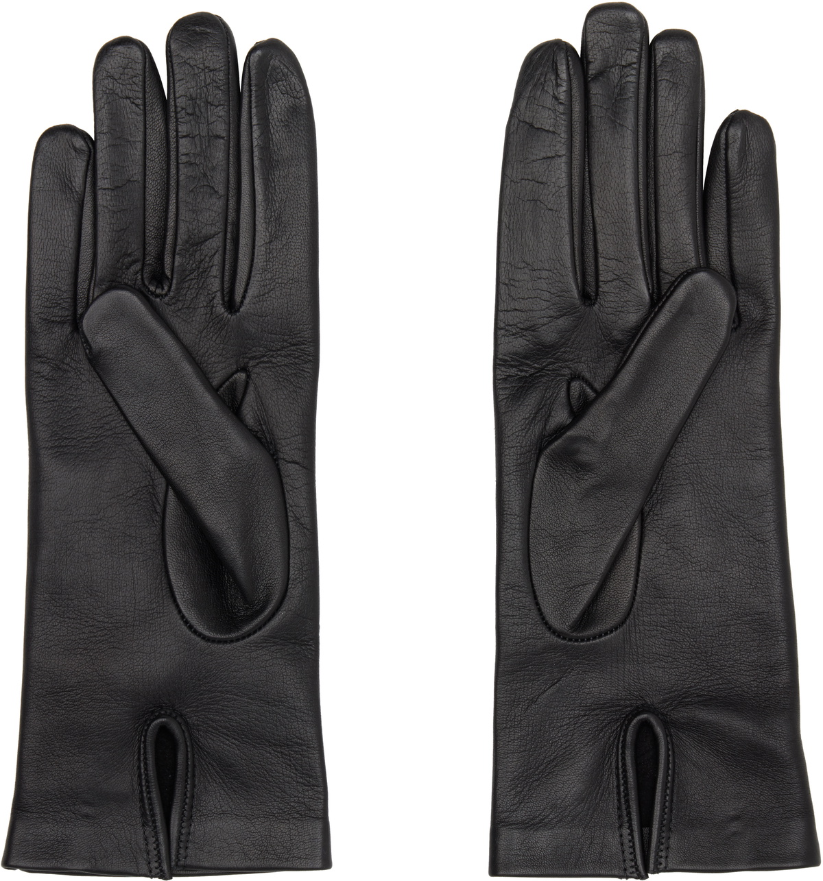 Maison Margiela Black Leather Gloves