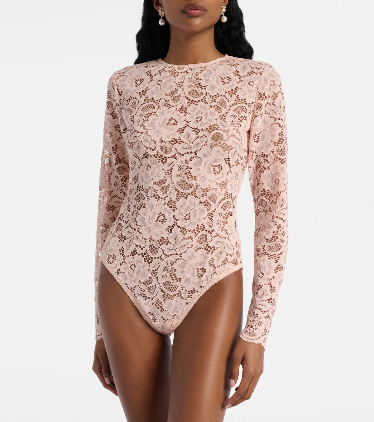 Self-Portrait Floral lace bodysuit