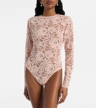 Self-Portrait Floral lace bodysuit