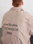Acne Studios - Olando Logo-Print Cotton-Poplin Jacket - Neutrals