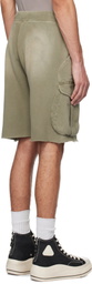 R13 Green Multipocket Relaxed Sweat Shorts