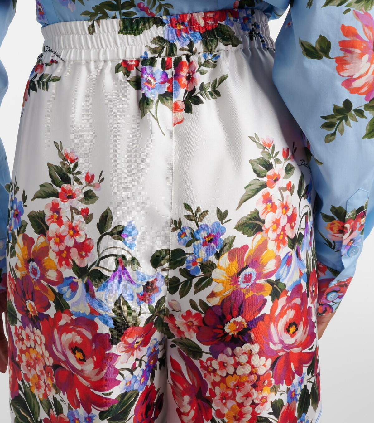 Dolce&Gabbana Floral silk twill Bermuda shorts