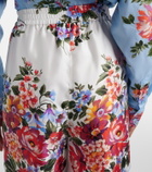 Dolce&Gabbana Floral silk twill Bermuda shorts