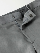 Brioni - Slim-Fit Cotton, Linen and Silk-Blend Twill Suit Trousers - Gray