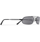 Balenciaga - Oval-Frame Metal Sunglasses - Gray