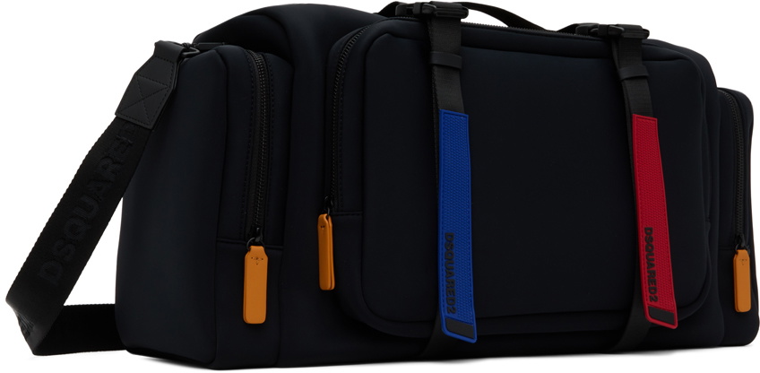 Dsquared2 Black Sport Tape Duffle Bag