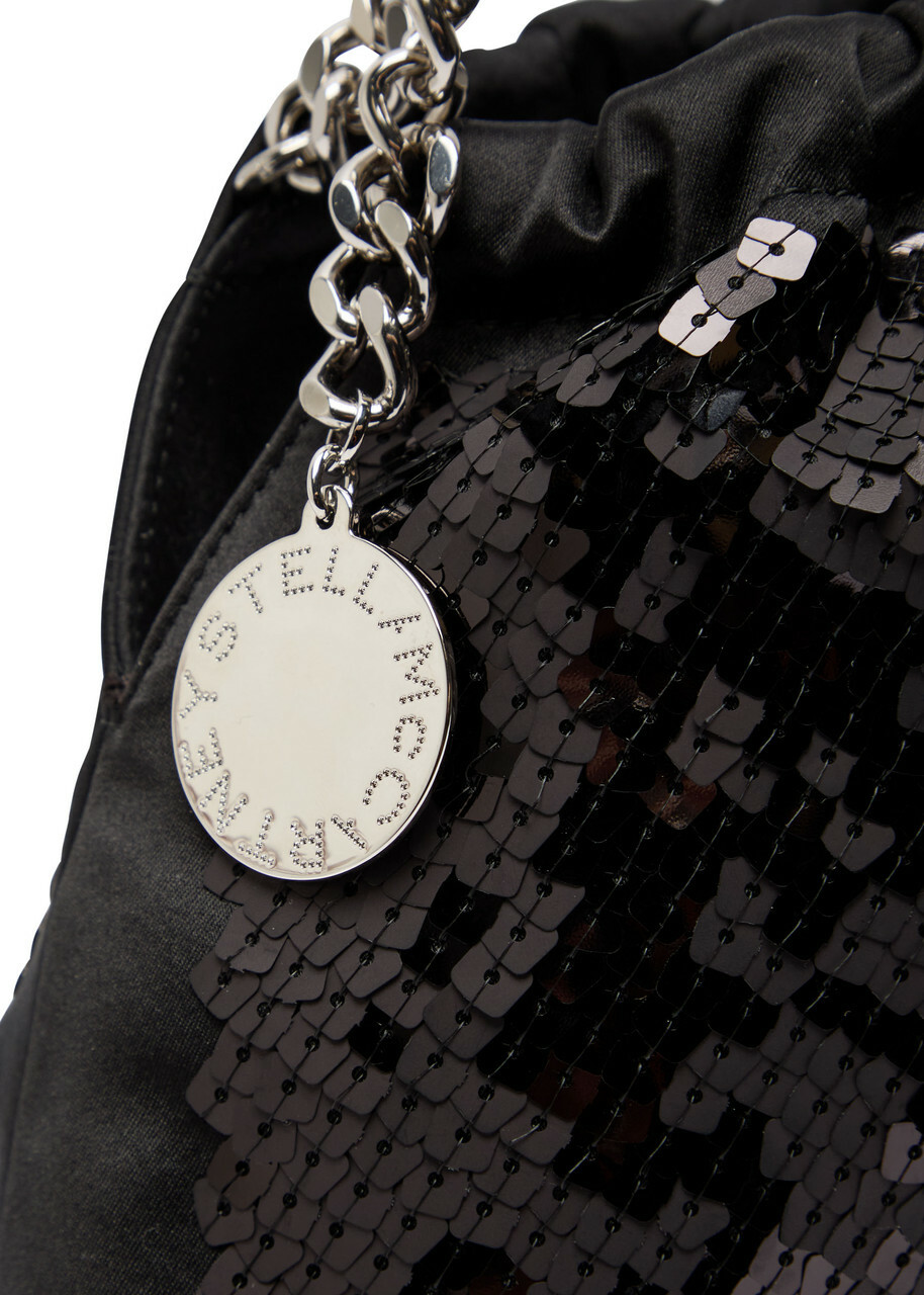 Stella Mccartney Falabella Mini Sequin Cross-body bag - Black - One Size