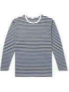 nanamica - Striped COOLMAX Cotton-Blend Jersey T-Shirt - Blue