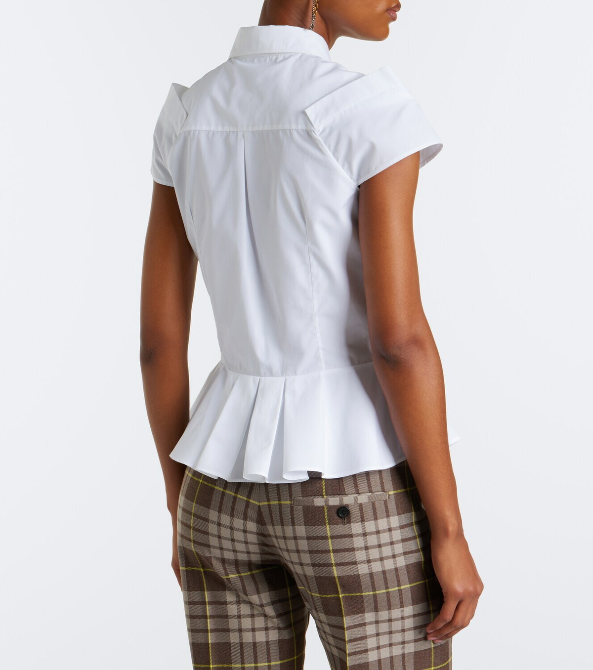 McQueen Peplum cotton poplin shirt