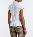McQueen Peplum cotton poplin shirt