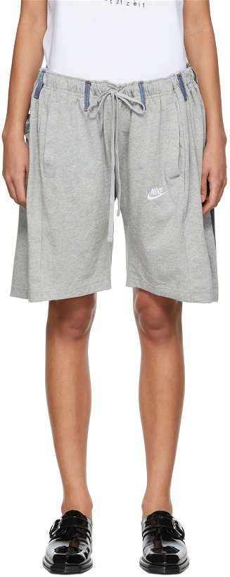 Photo: Bless Grey & Blue Overjogging Shorts