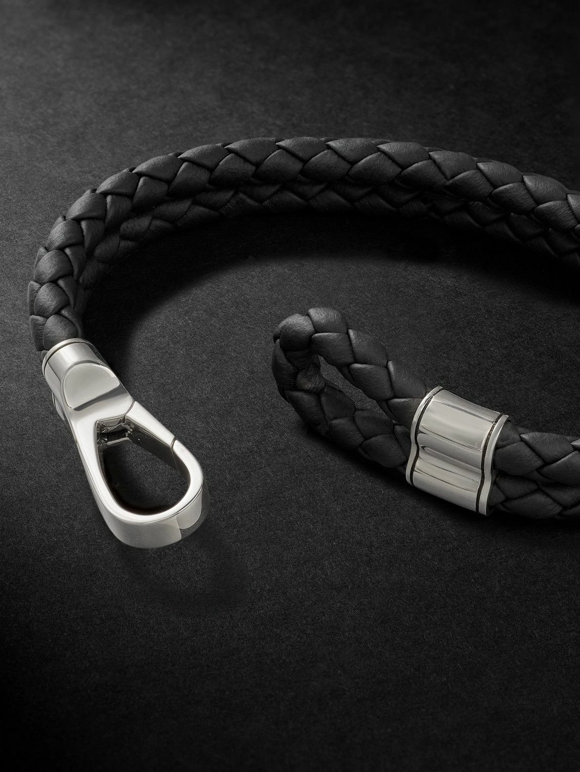 John Hardy - Braided Leather and Sterling Silver Bracelet - Black