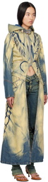 Masha Popova Blue Racing Denim Coat