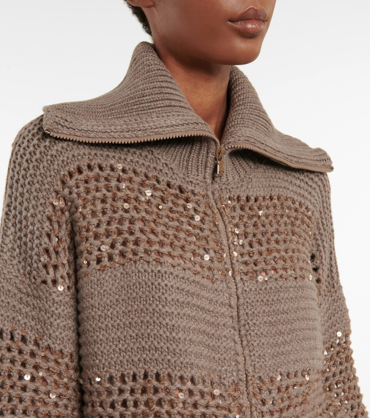 Brunello Cucinelli Embellished cashmere cardigan Brunello Cucinelli