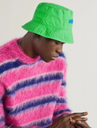 Acne Studios - Logo-Appliquéd Garment-Dyed Cotton-Twill Bucket Hat - Green