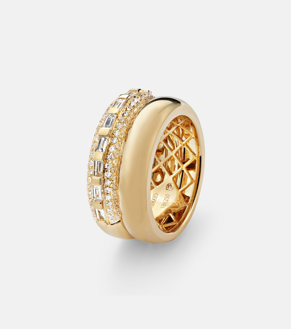 Shay Jewelry Orbit 18kt gold ring with diamonds