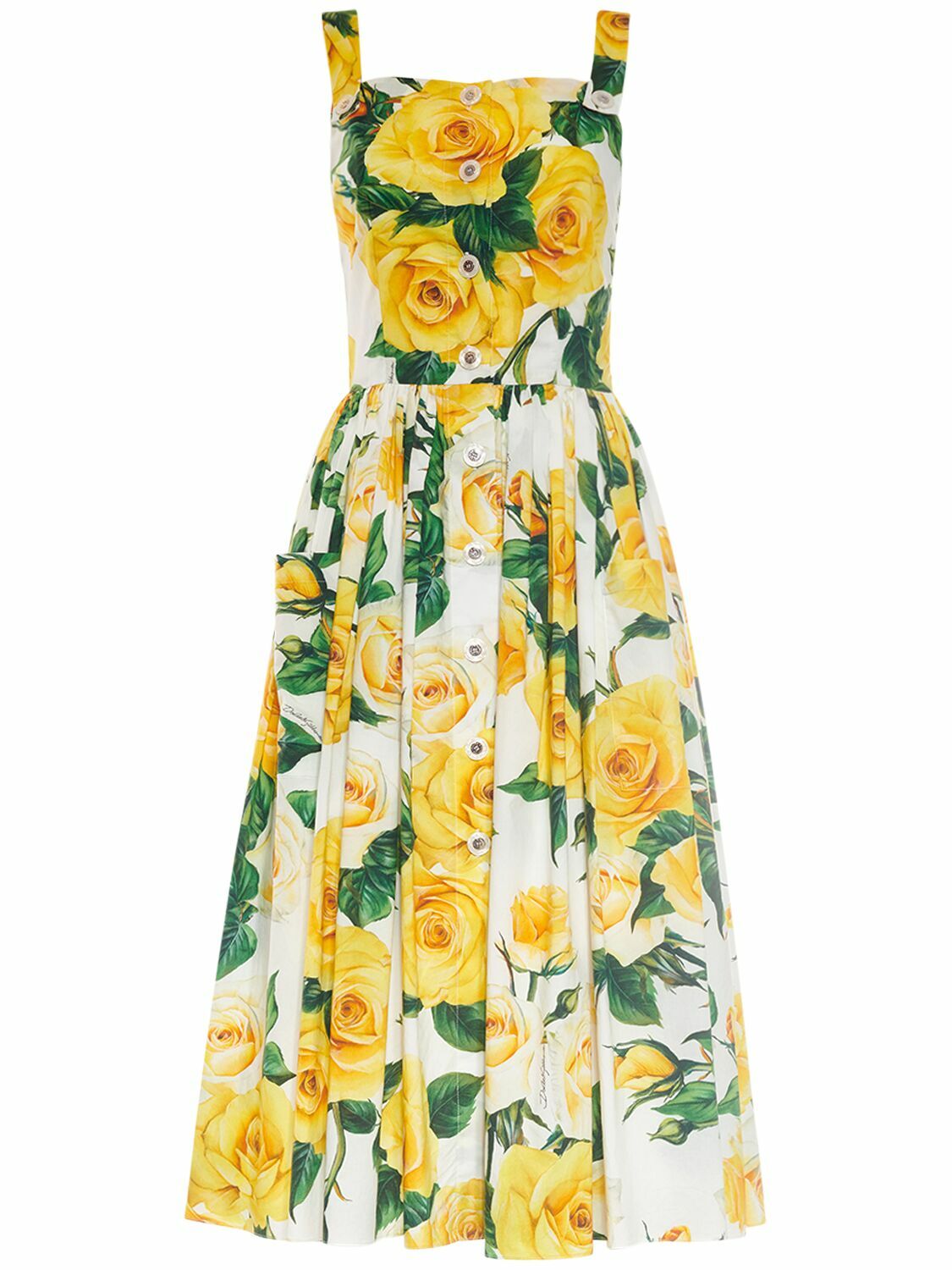 ワンピース DOLCE & GABBANA Printed Poplin Dress Flower bouquet-print poplin dress in Print for Women