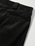 Kaptain Sunshine - D Slacks Straight-Leg Suvin Cotton-Corduroy Trousers - Black