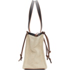 Loewe Beige Linen Small Anagram Cushion Tote