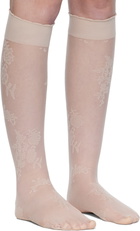 Valentino Beige Floral Socks