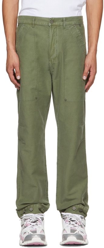 Photo: Palm Angels Green Cargo Pants