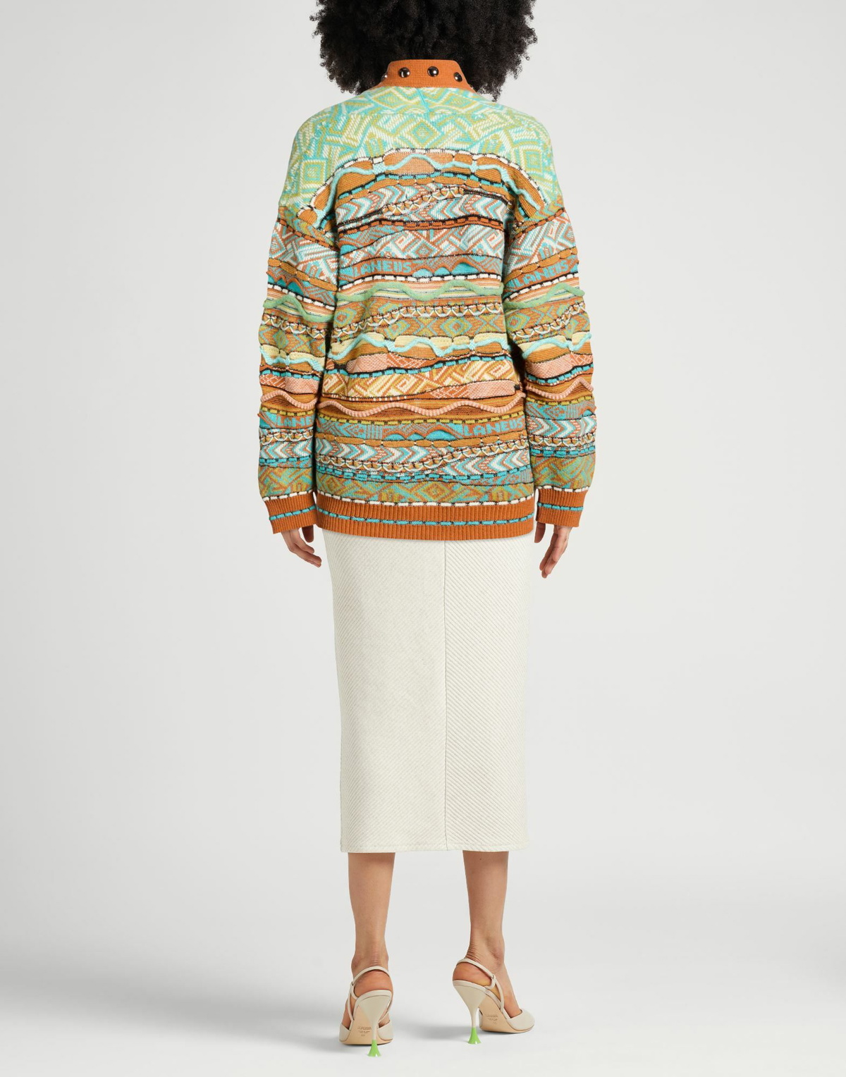 Laneus Womens Cardigan in Turquoise