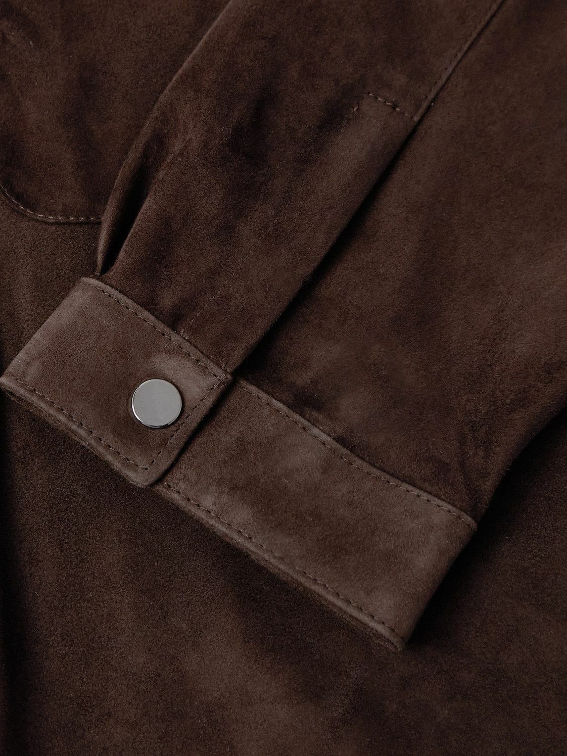 Stòffa - Wave Suede Overshirt - Brown
