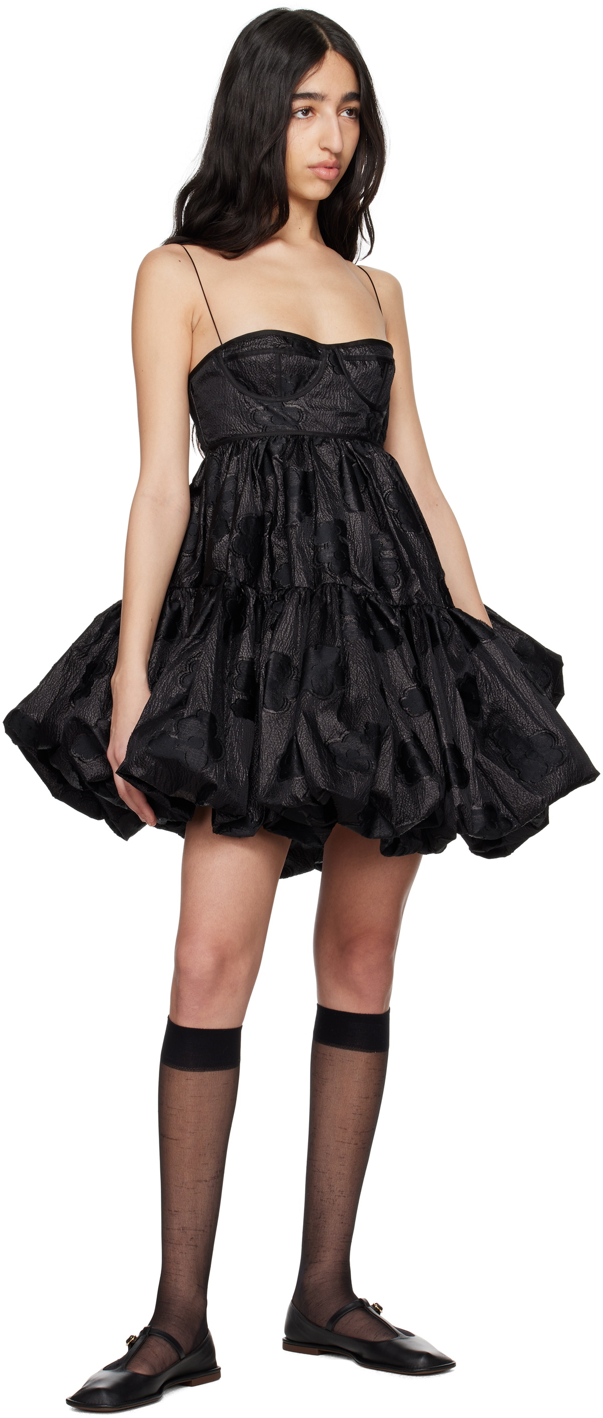 Cecilie Bahnsen Black Osha Minidress