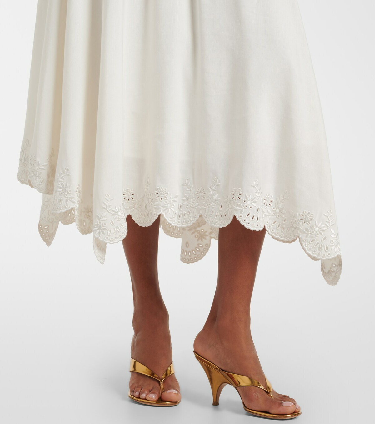 Simkhai Haven linen-blend midi skirt