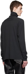 MM6 Maison Margiela Black Overlock Turtleneck