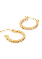 Crystal Haze Mini Serena 18kt Gold-plated Hoop Earrings - White - One Size